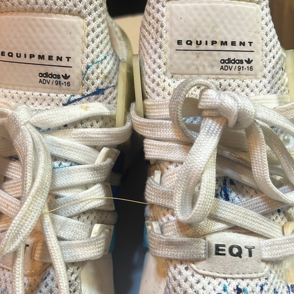 Adidas Originals EQT Bask ADV Shoes Sz 9 'Cream Blue The Three Stripes - Picture 11 of 11